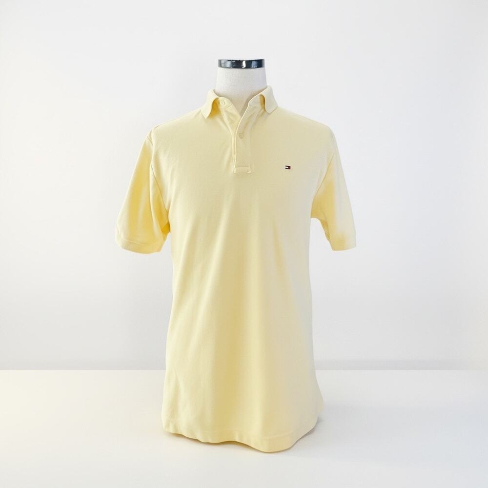 Tommy Hilfiger Yellow Classic Logo Short Sleeve Polo Shirt M